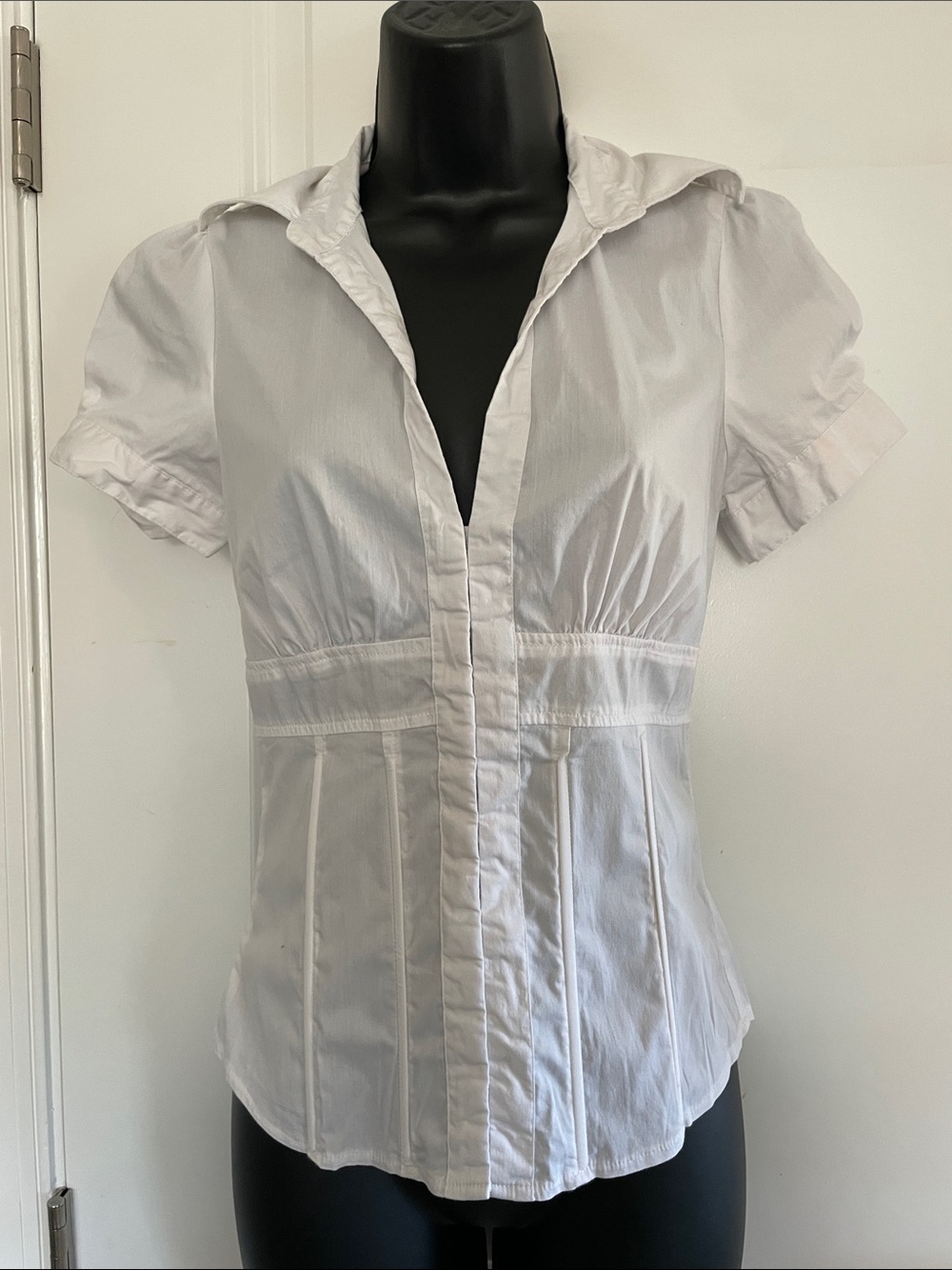 Vintage Y2K Short-Sleeve Corseted Shirt